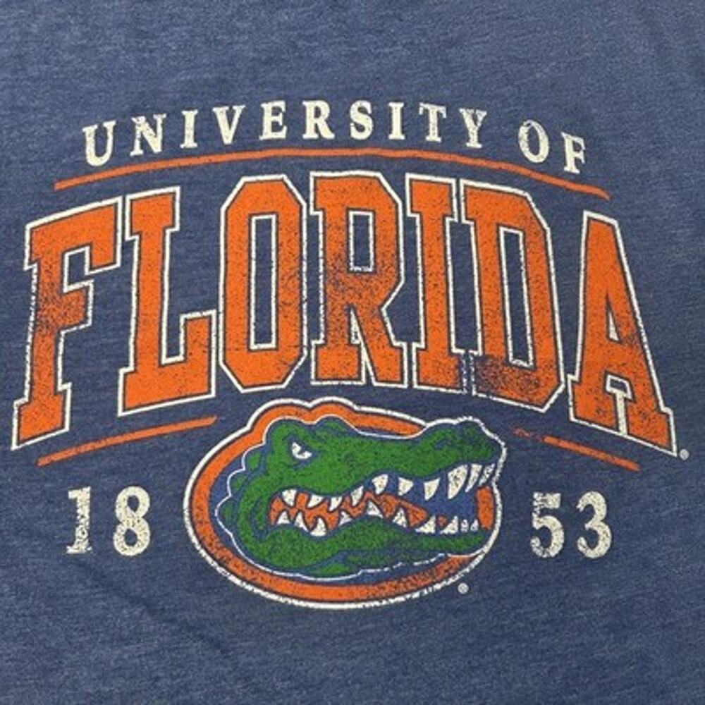 Florida Gators T Shirt Mens 2XL Blue Logo Graphic Print NCAA Short Sleeve